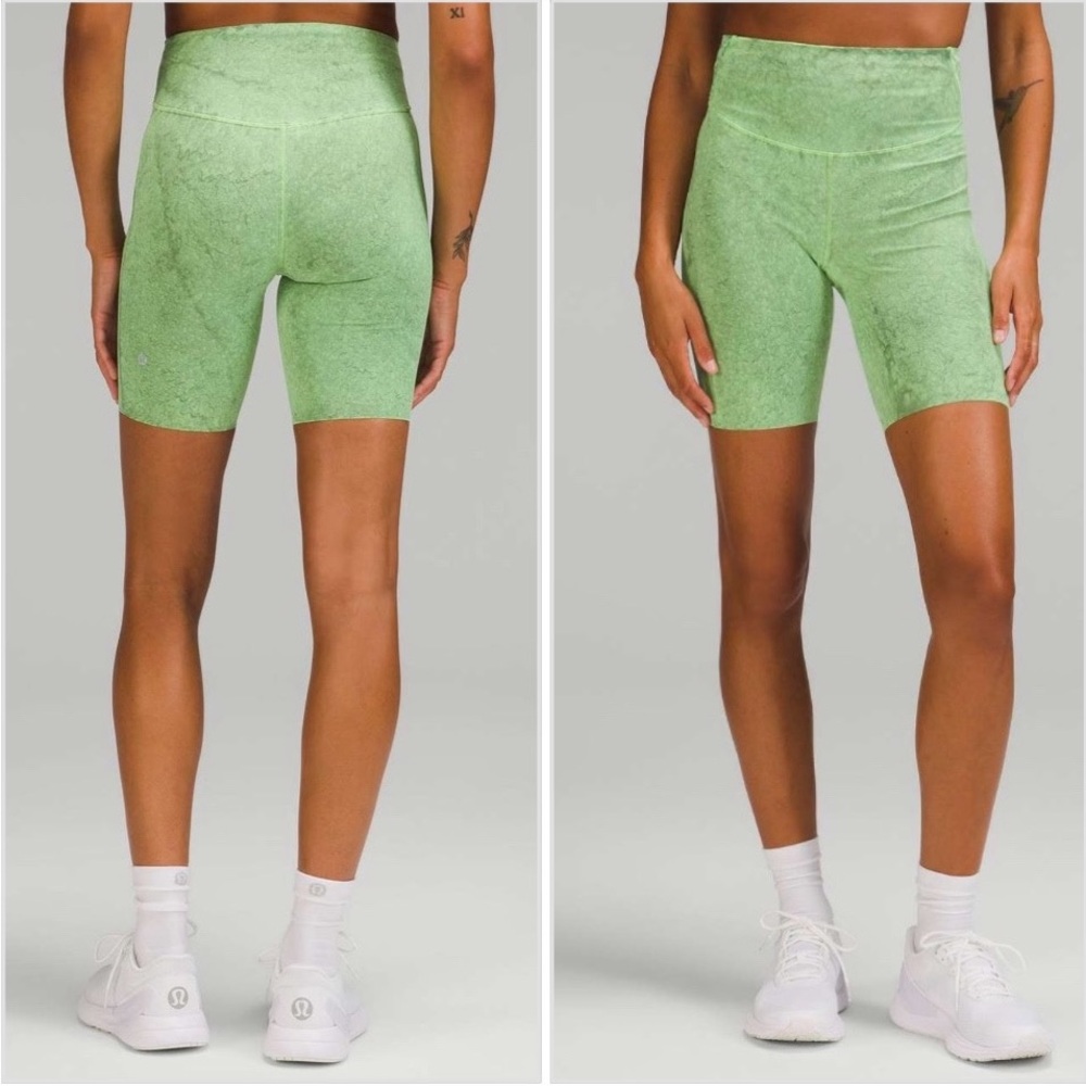 Women's Green High-Waisted Shorts